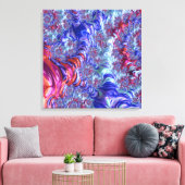 Kleurrijke Trippy Groovy Digitale Abstracte Fracta Canvas Afdruk (Insitu (Woonkamer))