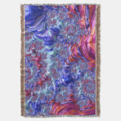 Kleurrijke Trippy Groovy Digitale Abstracte Fracta Deken (Voorkant Verticaal)