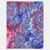 Kleurrijke Trippy Groovy Digitale Abstracte Fracta Fleece Deken (Voorkant)
