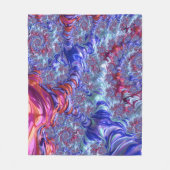 Kleurrijke Trippy Groovy Digitale Abstracte Fracta Fleece Deken (Voorkant)