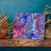 Kleurrijke Trippy Groovy Digitale Abstracte Fracta Fotoplaat (Zijkant)