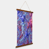 Kleurrijke Trippy Groovy Digitale Abstracte Fracta Hangend Wandkleed (Gebogen)