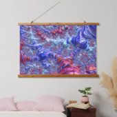 Kleurrijke Trippy Groovy Digitale Abstracte Fracta Hangend Wandkleed (Slaapkamer)