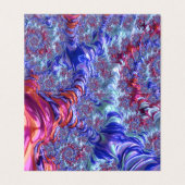 Kleurrijke Trippy Groovy Digitale Abstracte Fracta Kaart (Buitenkant ongevouwen)