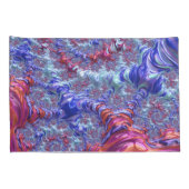 Kleurrijke Trippy Groovy Digitale Abstracte Fracta Kussensloop (Achterkant-Rechts)