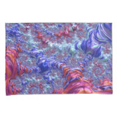 Kleurrijke Trippy Groovy Digitale Abstracte Fracta Kussensloop (Voorkant-Rechts)