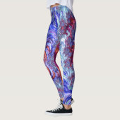 Kleurrijke Trippy Groovy Digitale Abstracte Fracta Leggings (Links)