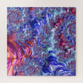 Kleurrijke Trippy Groovy Digitale Abstracte Fracta Legpuzzel (Horizontaal)