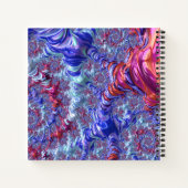 Kleurrijke Trippy Groovy Digitale Abstracte Fracta Notitieboek (Achterkant)