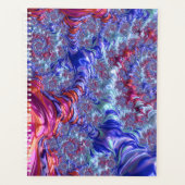 Kleurrijke Trippy Groovy Digitale Abstracte Fracta Planner (Voorkant)