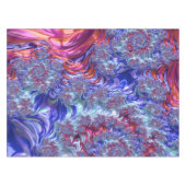 Kleurrijke Trippy Groovy Digitale Abstracte Fracta Tafelkleed (Voorkant (Horizontaal))