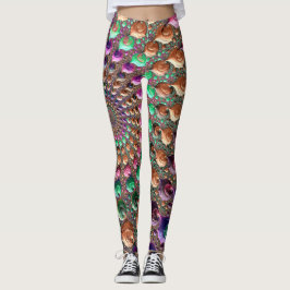 Kleurrijke Trippy Groovy Levendige Spiraalvormige  Leggings
