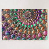 Kleurrijke Trippy Groovy Levendige Spiraalvormige  Legpuzzel (Horizontaal)