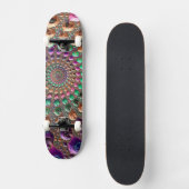 Kleurrijke Trippy Groovy Levendige Spiraalvormige Persoonlijk Skateboard (Voorkant)