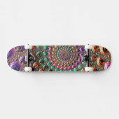 Kleurrijke Trippy Groovy Levendige Spiraalvormige Persoonlijk Skateboard (Horizontaal)