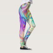 Kleurrijke Trippy Holo Gym Meisjes/Vrouwen Leggings (Rechts)