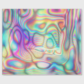 Kleurrijke Trippy Holo Holografisch Cadeaupapier (Vlak)