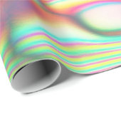 Kleurrijke Trippy Holo Holografisch Cadeaupapier (Rol Hoek)