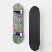 Kleurrijke Trippy Levendige Groovy Fractale Uitbar Persoonlijk Skateboard (Voorkant)