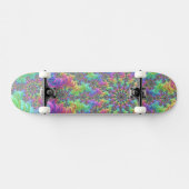 Kleurrijke Trippy Levendige Groovy Fractale Uitbar Persoonlijk Skateboard (Horizontaal)