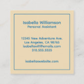 Kleurrijke Trippy Retro Mod Swirl Vierkante Visitekaartje (Achterkant)