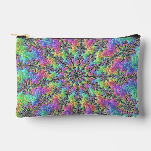 Kleurrijke Trippy Vibrant Groovy Fractal Burst Etui (Voorkant)