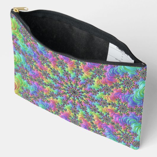Kleurrijke Trippy Vibrant Groovy Fractal Burst Etui (Open)