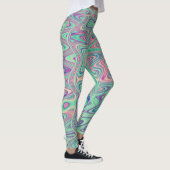 Kleurrijke Trippy Zure Reis Digitale Abstracte Kun Leggings (Rechts)