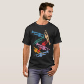 Kleurrijke Trompetten T-shirt (Voorkant volledig)