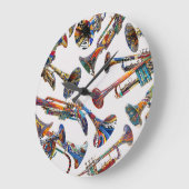 Kleurrijke Trompetten, Trompetten Print, Trompet A Grote Klok (Hoek)