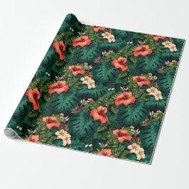 Kleurrijke Tropical Paradise Hawaii Aloha Bloemen Cadeaupapier