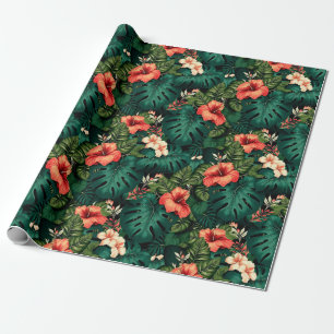 Kleurrijke Tropical Paradise Hawaii Aloha Bloemen Cadeaupapier