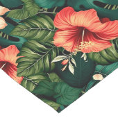 Kleurrijke Tropical Paradise Hawaii Aloha Bloemen Lange Tafelloper (Hoek)