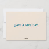 Kleurrijke Tropical Paradise Zee & Palmbomen Feestdagenkaart (Achterkant)