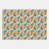 Kleurrijke tropicals: handpalmen die papier overvu inpakpapier vel (Voorkant 3)