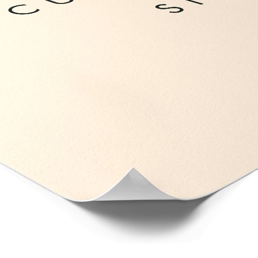 Kleurrijke Tropisch | Perzik Kaarten en Geschenken Poster (Hoek)