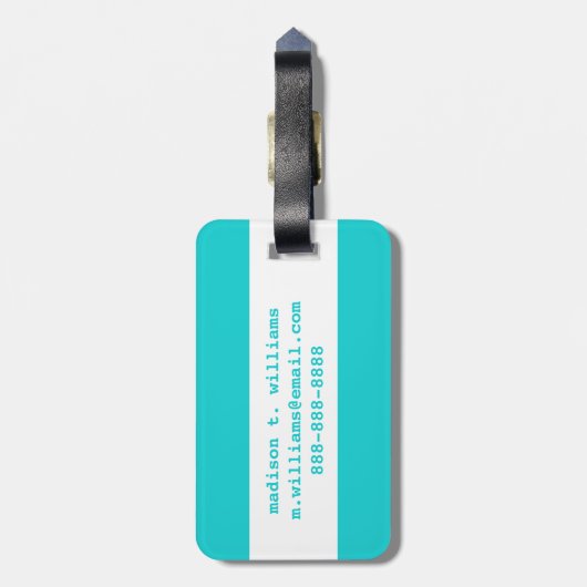 Kleurrijke tropische anananas bagagelabel (Achterkant verticaal)