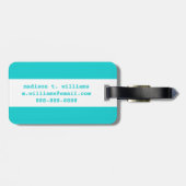 Kleurrijke tropische anananas bagagelabel (Achterkant horizontaal)