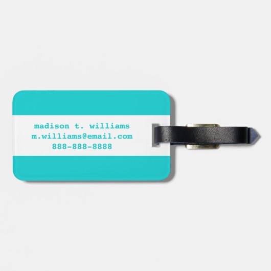 Kleurrijke tropische anananas bagagelabel (Achterkant horizontaal)