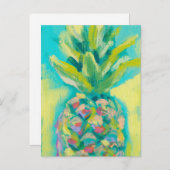 Kleurrijke tropische anananas briefkaart (Voorkant / Achterkant)