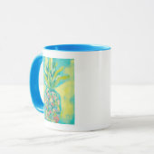 Kleurrijke tropische anananas mok (Voorkant links)