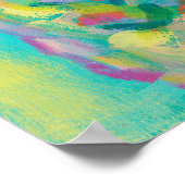 Kleurrijke tropische anananas poster (Hoek)