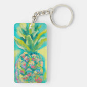 Kleurrijke tropische anananas sleutelhanger (achterkant)