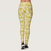 Kleurrijke Tropische Banaan Patroon Trendy Fruit Leggings (Achterkant)