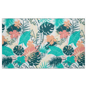 Kleurrijke tropische bladeren collage stof (Fat Quarter)