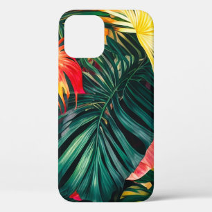 Kleurrijke Tropische Bladeren en Hibiscus Bloemen  Case-Mate iPhone Case
