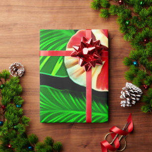 Kleurrijke tropische bladeren en hibiscusbloemen cadeaupapier
