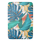 Kleurrijke tropische bladeren, exotisch patroonont badmat (Voorkant Verticaal)