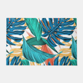 Kleurrijke tropische bladeren, exotisch patroonont deurmat (Voorkant)