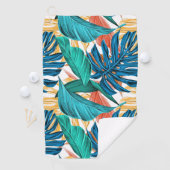 Kleurrijke tropische bladeren, exotisch patroonont golfhanddoek (Insitu)